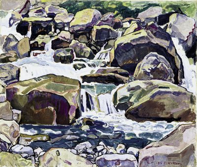 Horský proud v blízkosti Champéry od Ferdinand Hodler
