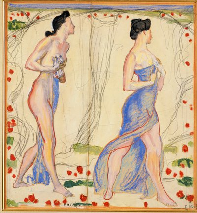 Studie pro "Die Cempfindung I", c.1901-02 od Ferdinand Hodler