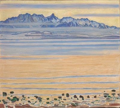 Jezero Thun s řetězem Stockhorn. 1904 od Ferdinand Hodler