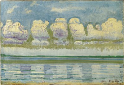 "Výhled na Ženevské jezero a Švýcarskou Juru"" (Ženevské jezero se švýcarskou Jurou) Malba Ferdinanda Hodlera (1853-1918) od Ferdinand Hodler