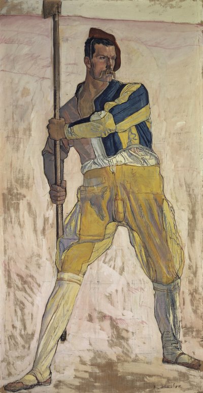 válečník s halapartnou, c. 1898. od Ferdinand Hodler