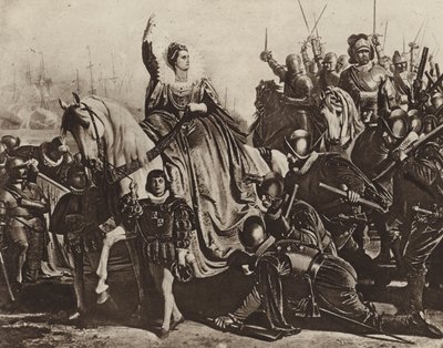 Královna Alžběta v Tilbury (hlubotisk) od Ferdinand II Piloty