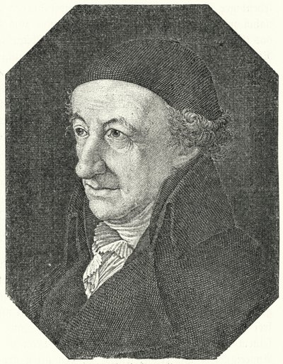 Portrét německého básníka Christopha Martina Wielanda ve stáří (rytina) od Ferdinand Jagemann
