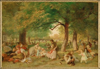 Nachmittag im Prater - Odpoledne v Prátru ... (malba na plátně) od Ferdinand Julius Wilhelm Laufberger