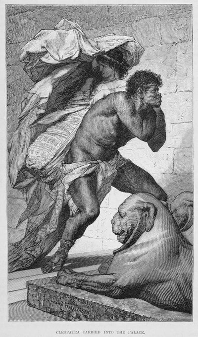 Kleopatra přenesena do paláce, 19. století od Ferdinand Keller