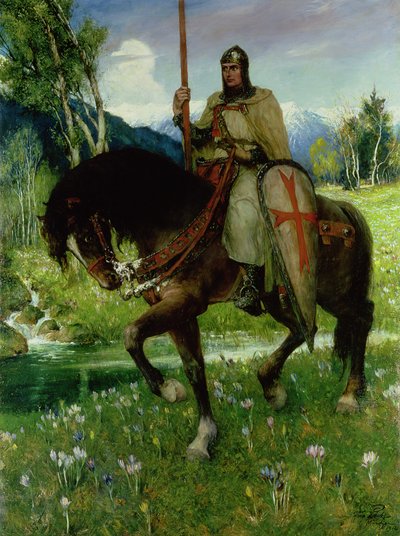 Parsifal ve hře Hledání svatého grálu od Ferdinand Leeke