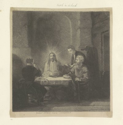 Maaltijd te Emmaus Kolekce osmdesáti pěti původních tisků (název série) od Ferdinand Lehman