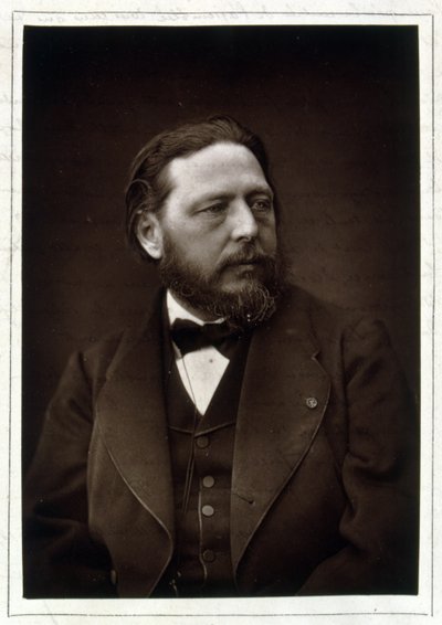 portrét Julese Bretona (1827-1906) (černobílá fotografie) od Ferdinand Mulnier