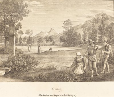 Pátek - Louka před Aigen u Salzburgu od Ferdinand Olivier
