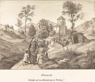 Středa - Pěšina na Mönchsberge u Salzburgu od Ferdinand Olivier