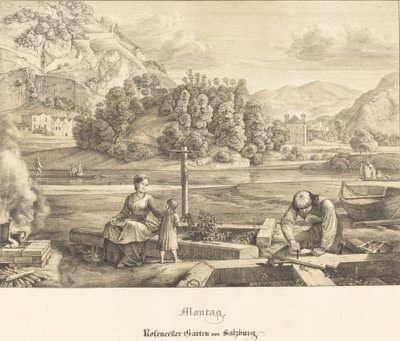 Pondělí – Rosenecker Garden u Salzburgu (pondělí – Rosenecker Garden u Salzburgu) od Ferdinand Olivier