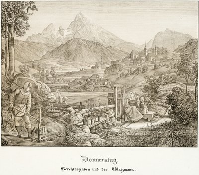 Čtvrtek: Berchtesgaden a Watzmann od Ferdinand Olivier