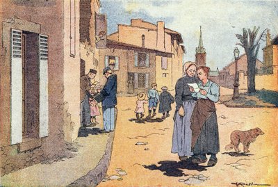 Pošťák, v Obrázkové knize dětství, kolem roku 1900 (rytina) od Ferdinand Raffin