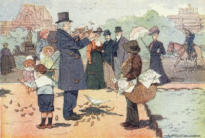 Veřejná zahrada Tuileries v Paříži, v Imagier de l
