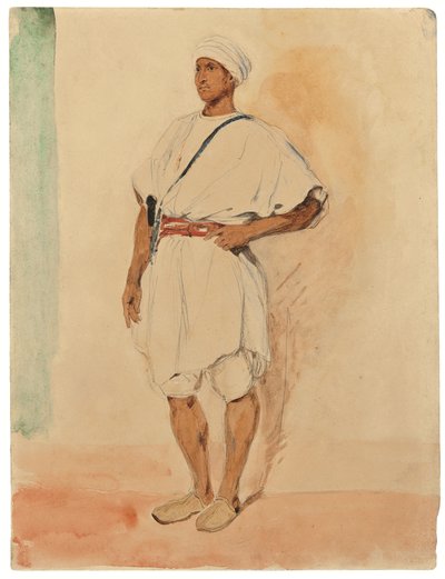 Pysyvä marokkolainen (kynä ja akvarelli paperilla) od Ferdinand Victor Eugene Delacroix