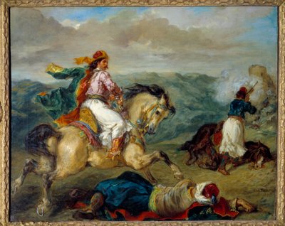 Epizoda války v Řecku. Obraz Eugene Delacroix (1798-1863) od Ferdinand Victor Eugene Delacroix