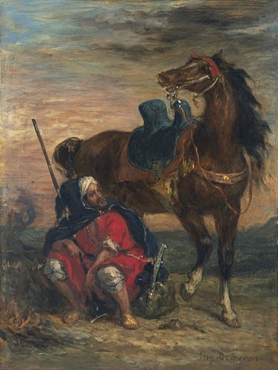 Arabský jezdec od Ferdinand Victor Eugene Delacroix