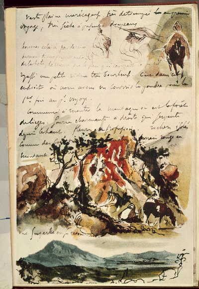 Zápisníky z Maroka. Kresba Eugene Delacroix (1798-1863) od Ferdinand Victor Eugene Delacroix