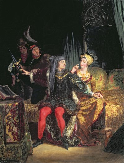 Karel VI. (1380-1422) a Odette de Champdivers, kolem 1824-26 od Ferdinand Victor Eugene Delacroix