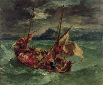 Kristus na Galilejském jezeře od Ferdinand Victor Eugene Delacroix