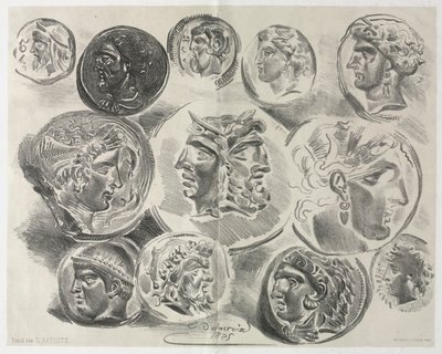 List dvanácti starožitných medailí, 1825. od Ferdinand Victor Eugene Delacroix