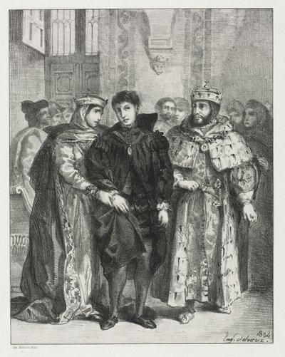Hamlet, 1834. od Ferdinand Victor Eugene Delacroix
