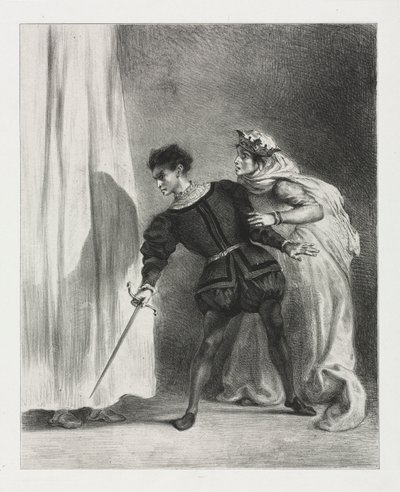 Hamlet: Vražda Polonia, 1834. od Ferdinand Victor Eugene Delacroix