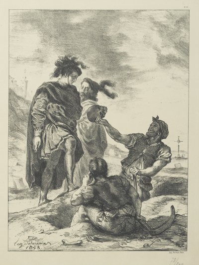 Hamlet a Horatio před Hrobáky od Ferdinand Victor Eugene Delacroix