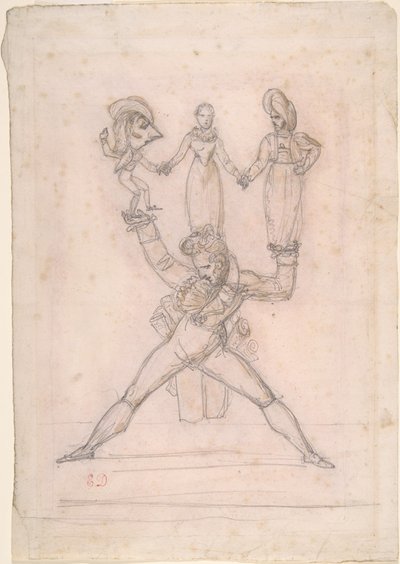 Italské divadlo od Ferdinand Victor Eugene Delacroix