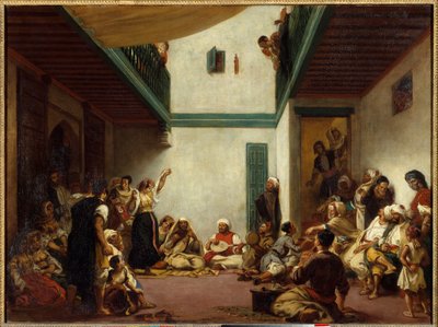Židovská svatba v Maroku. Obraz Eugene Delacroix (1798-1863) od Ferdinand Victor Eugene Delacroix