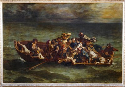 Le Naufrage de Don Juan - Ztroskotání Dona Juana. Salon de 1841 ... od Ferdinand Victor Eugene Delacroix