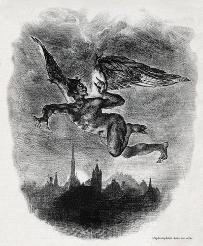 Mefistofeles od Ferdinand Victor Eugene Delacroix