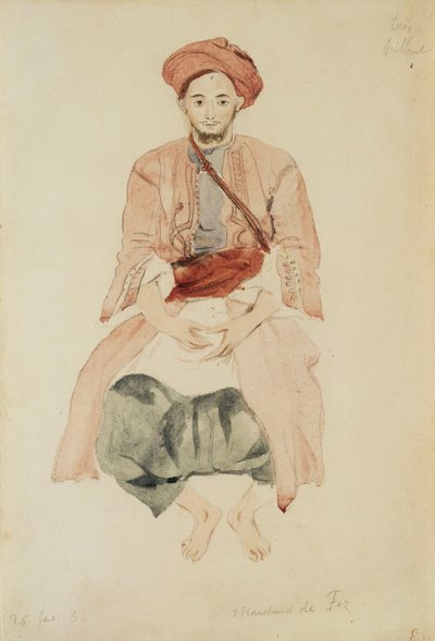 Kupec z Fezu, kolem roku 1832 od Ferdinand Victor Eugene Delacroix