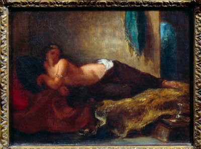 Odaliska. Obraz Eugene Delacroix (1798-1863) od Ferdinand Victor Eugene Delacroix