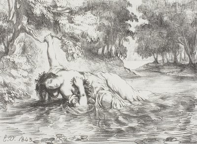 Oféliina smrt, 1843 od Ferdinand Victor Eugene Delacroix