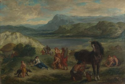 Ovidius mezi Skythy od Ferdinand Victor Eugene Delacroix