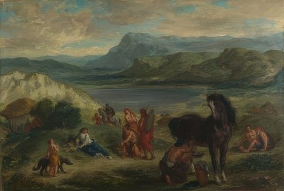 Ovidius mezi Skythy. 1859 od Ferdinand Victor Eugene Delacroix