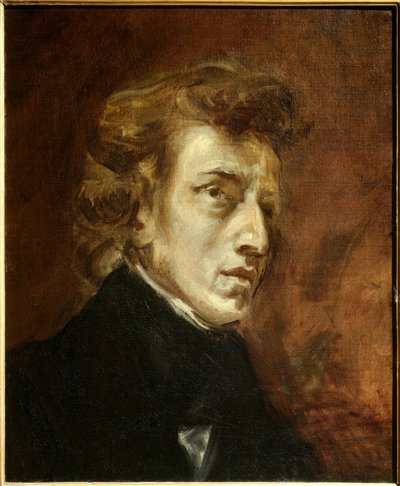 Portrét Frederika Chopina od Ferdinand Victor Eugene Delacroix