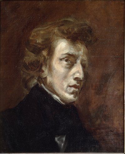 Portrét Frederica Chopina od Ferdinand Victor Eugene Delacroix