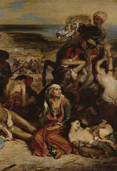 Scény z masakru na Chiosu, 1822 detail olej na plátně z 63566 od Ferdinand Victor Eugene Delacroix