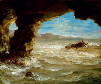 Ztroskotání na pobřeží, 1862 od Ferdinand Victor Eugene Delacroix