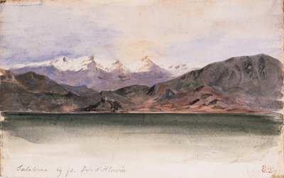 Pobřeží Španělska v Salabreně od Ferdinand Victor Eugene Delacroix