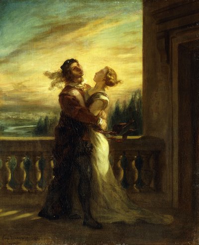 Loučení Romea a Julie; Loučení Romea a Julie, 1845 od Ferdinand Victor Eugene Delacroix