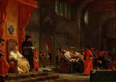 Dva Foscariové, 1855 od Ferdinand Victor Eugene Delacroix