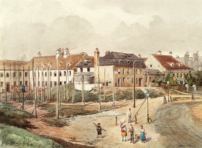 Předměstské staveniště od Ferdinand Weckbrodt