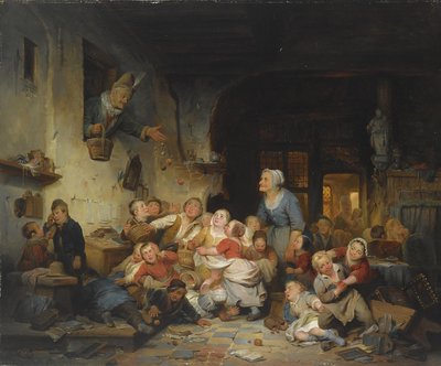 Vesnická škola od Ferdinand de Braekeleer the Elder
