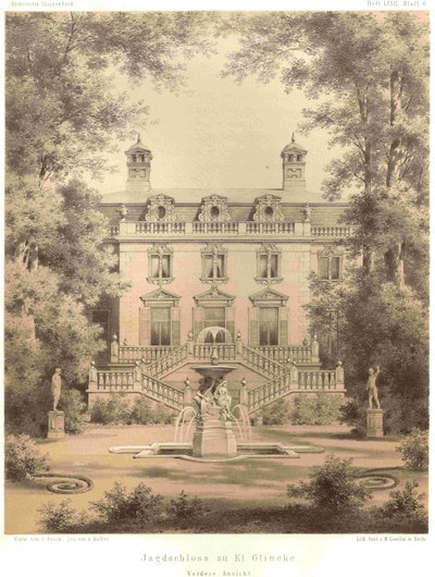 Berlín Jagdschloss Glienicke pohled zepředu od Ferdinand von Arnim