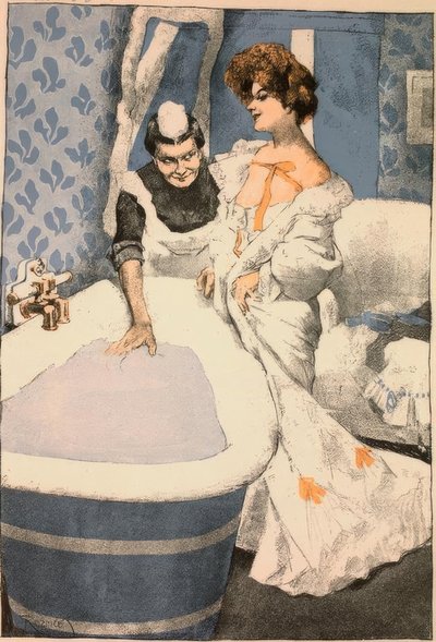 Řezníček / V koupelně… / Galante Welt od Ferdinand von Reznicek