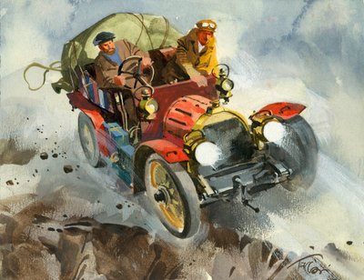 Motorový závod na deset tisíc mil (kvaš na papíře) od Ferdinando Tacconi