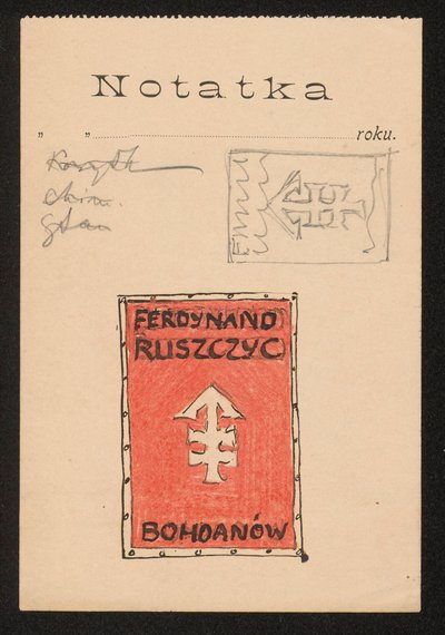 Exlibris Ferdynanda Ruszczyca - Entwurf od Ferdynand Ruszczyc